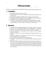 Preview for 4 page of Sharp FO-210 Operation Manual