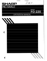 Sharp FO-220 Operation Manual preview