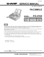 Sharp FO-3150 Service Manual preview