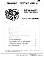 Preview for 1 page of Sharp FO-3800M Servise Manual