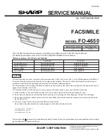 Sharp FO-4650 Service Manual preview