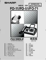 Sharp FO-51 Operation Manual preview