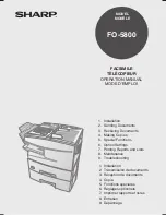 Предварительный просмотр 1 страницы Sharp FO-5800 Operation Manual