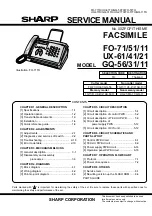 Preview for 1 page of Sharp FO-71 Service Manual