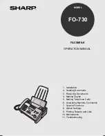 Предварительный просмотр 1 страницы Sharp FO-730 Operation Manual