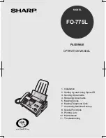 Предварительный просмотр 1 страницы Sharp FO-775L Operation Manual