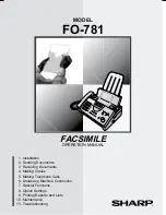 Sharp FO-781 Operation Manual preview