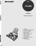 Sharp FO-880 Operation Manual предпросмотр