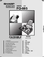 Preview for 1 page of Sharp FO-885 Operation Manual