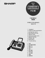 Preview for 1 page of Sharp FO-90 Operation Manual