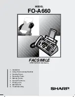 Sharp FO-A660 Operation Manual preview