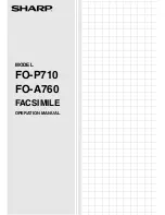 Preview for 1 page of Sharp FO-A760 Operation Manual