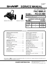 Preview for 1 page of Sharp FO-CC500 Service Manual