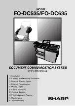 Preview for 1 page of Sharp FO DC535 - B/W Laser - Fax Network Manual