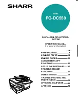 Sharp FO-DC550 Operation Manual preview