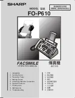 Sharp FO-P610 Operation Manual предпросмотр