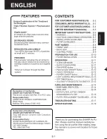 Preview for 3 page of Sharp FP-F60U-W Operation Manual