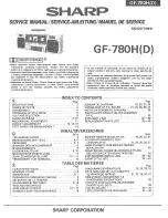 Предварительный просмотр 1 страницы Sharp GF-780D Service Manual