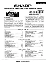 Предварительный просмотр 1 страницы Sharp GF-800E Service Manual