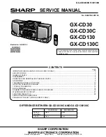 Sharp GX-CD130 Service Manual preview