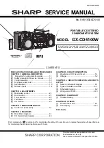 Preview for 1 page of Sharp GX-CD5100W Service Manual