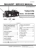 Предварительный просмотр 1 страницы Sharp GX-CD5100W Service Manual