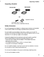 Preview for 5 page of Sharp HN-VA400U Operation Manual