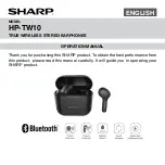 Sharp HP-TW10 Operation Manual preview