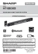 Sharp HT-SB30D Operation Manual preview