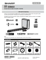 Sharp HT-SB603 Operation Manual preview