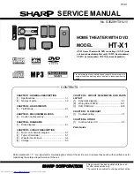 Sharp HT-X1 Service Manual preview