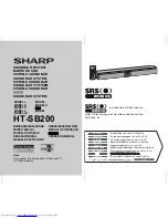 Предварительный просмотр 1 страницы Sharp HTSB200 - Sound Bar Speaker Operation Manual