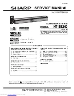 Предварительный просмотр 1 страницы Sharp HTSB200 - Sound Bar Speaker Service Manual