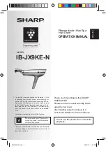 Предварительный просмотр 1 страницы Sharp IB-JX9KE-N Operation Manual