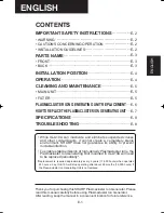 Preview for 3 page of Sharp IG-A10A Operation Manual