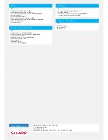 Предварительный просмотр 2 страницы Sharp IG-A40EK-W Information Sheet