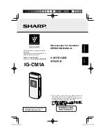 Sharp IG-CM1A Operation Manual preview