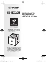 Sharp IG-EX20B Operation Manual preview