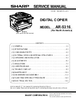 Sharp IMAGER AR-5316 Service Manual preview