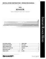 Sharp Insight KB-0333K Installation Instructions & Operating Manual предпросмотр