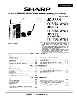 Предварительный просмотр 1 страницы Sharp JC-S57 Service Manual Digest