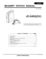 Предварительный просмотр 1 страницы Sharp JG545X Service Manual