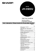 Предварительный просмотр 1 страницы Sharp JH-3500U Installation & Operator'S Manual