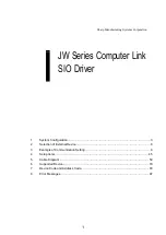 Preview for 1 page of Sharp JW Series Connection Manual