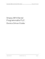 Preview for 1 page of Sharp JW10 Driver Manual