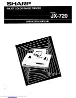 Preview for 1 page of Sharp JX-720 Operation Manual