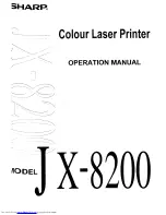 Предварительный просмотр 1 страницы Sharp JX-8200 Operation Manual