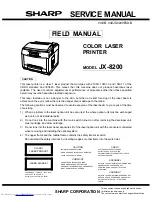 Sharp JX-8200 Service Manual preview