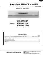 Preview for 1 page of Sharp KB-0333KK Service Manual