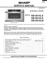 Sharp KB-6014LW Service Manual preview